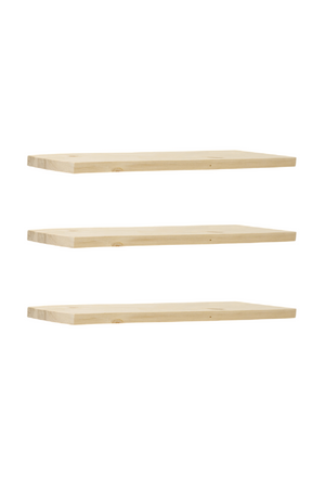 Natural Wood Floating Shelves (3) | Decowood Melva | Oroa.com