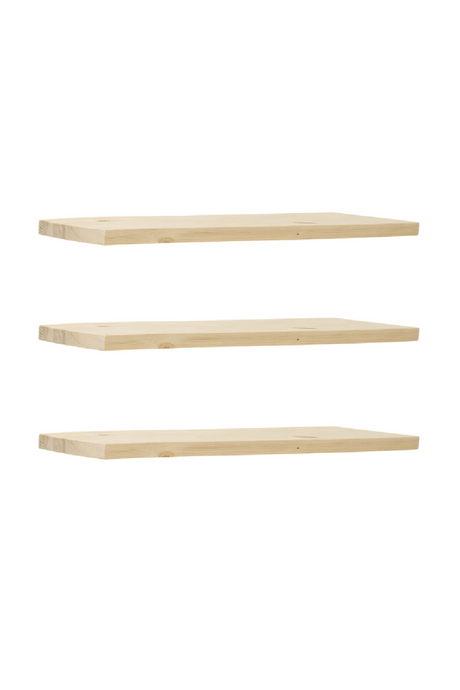 Natural Wood Floating Shelves (3) | Decowood Melva | Oroa.com