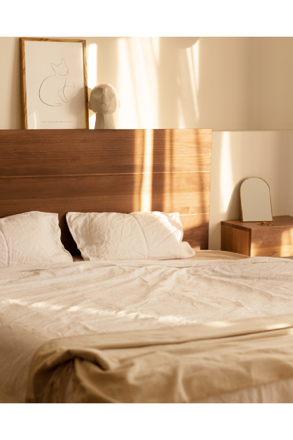 Stripped Wood Headboard | Decowood Radiata | Oroa.com