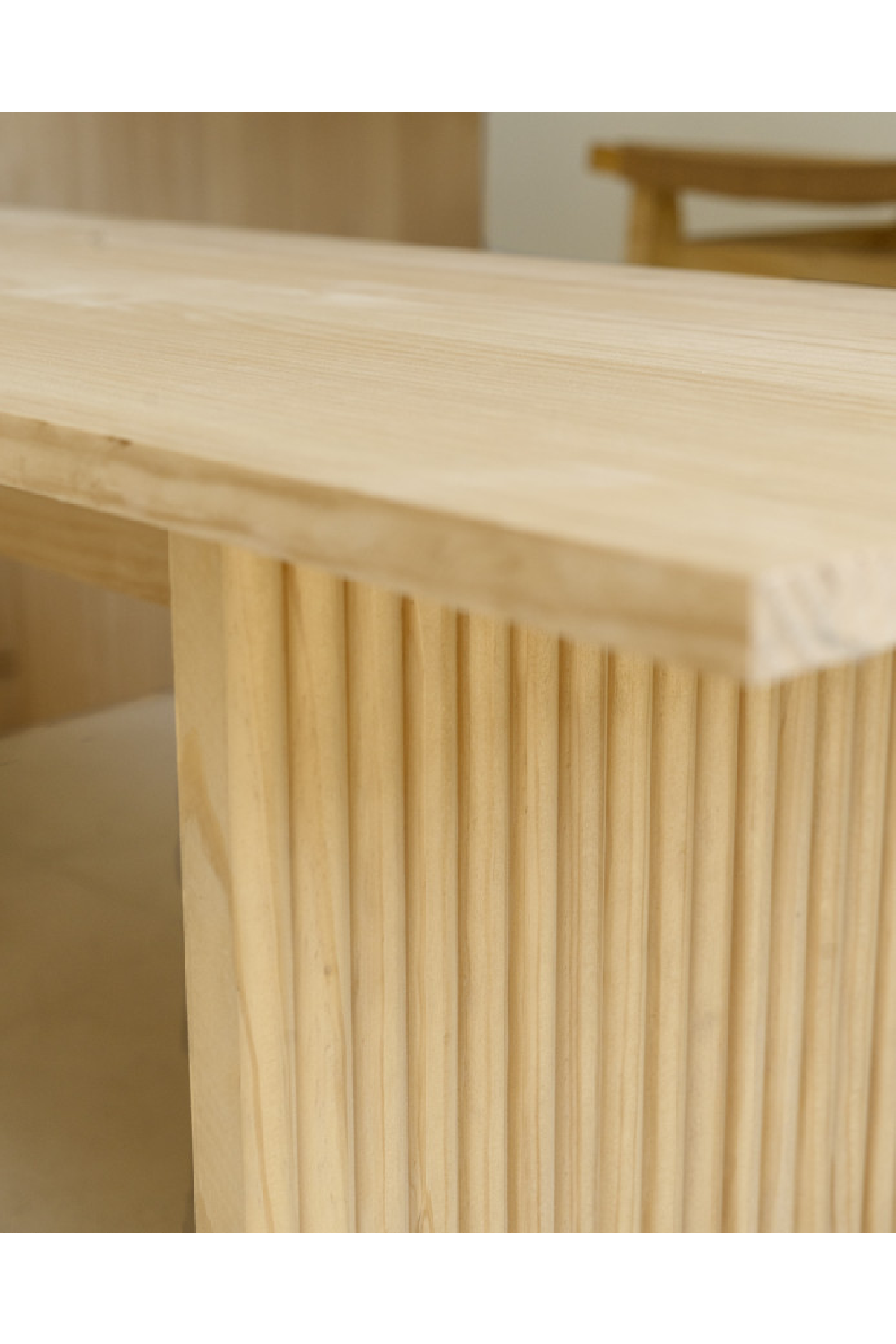 Fluted Wood Legs Dining Table | Decowood Bali | Oroa.com