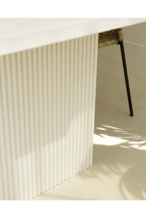 Fluted Wood Legs Dining Table | Decowood Bali | Oroa.com