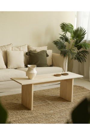 Fluted Legs Wooden Coffee Table | Decowood Bali | Oroa.com
