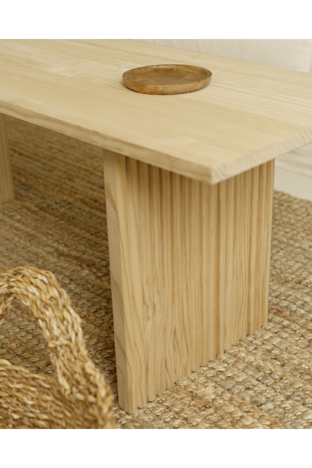 Fluted Legs Wooden Coffee Table | Decowood Bali | Oroa.com
