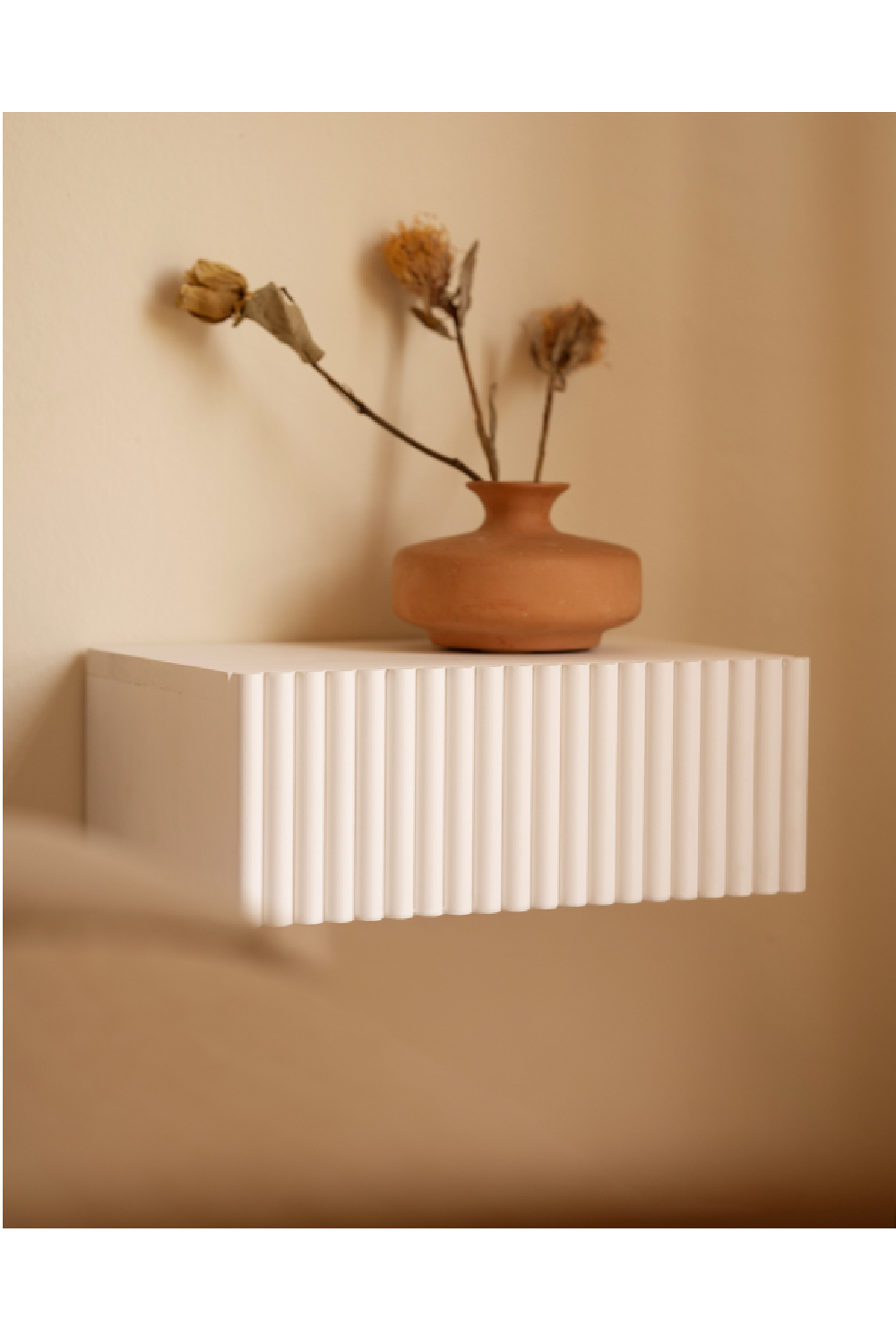 Fluted Floating Bedside Table | Decowood Bali | Oroa.com