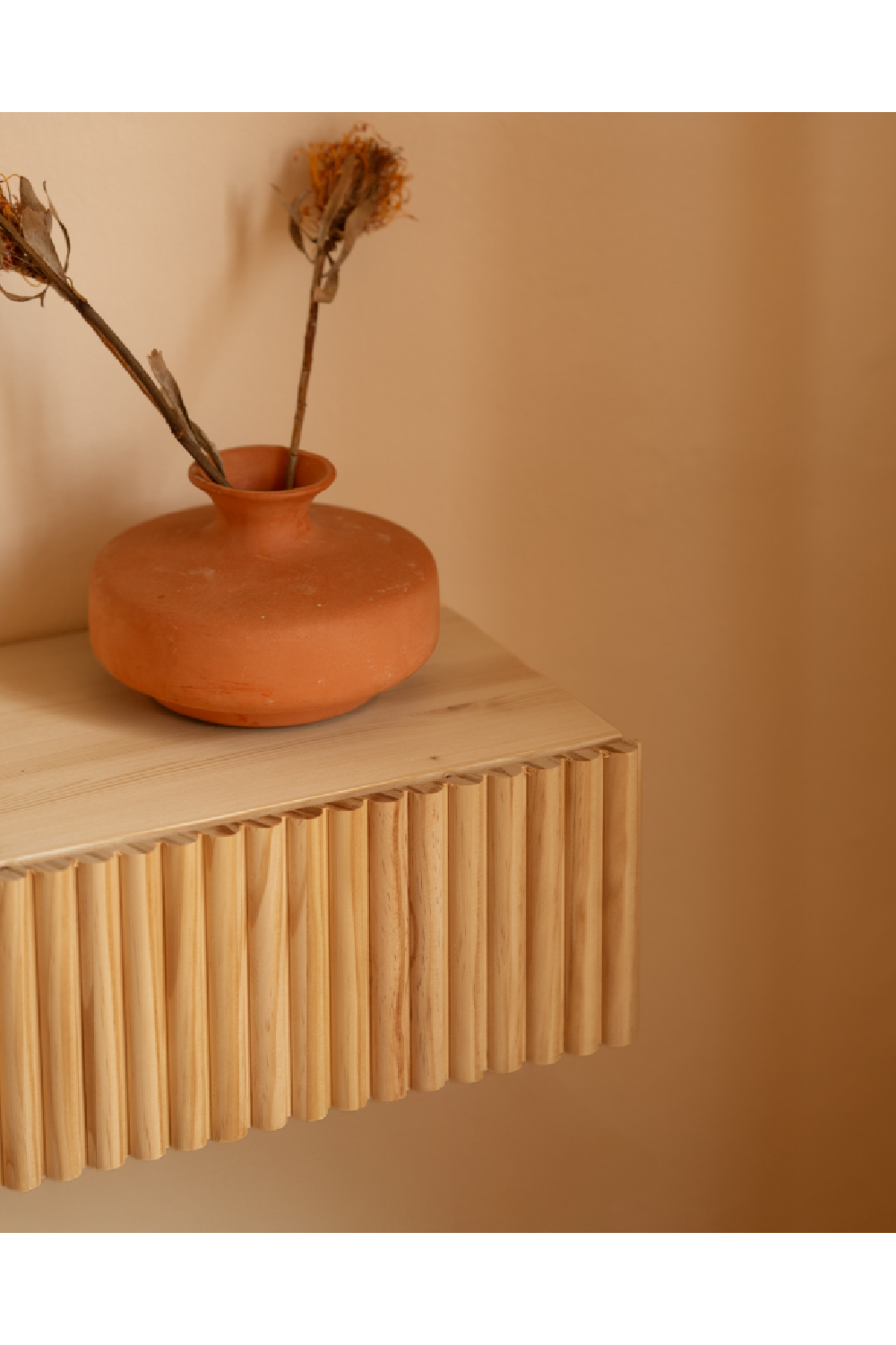 Fluted Floating Bedside Table | Decowood Bali | Oroa.com