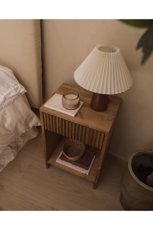 Fluted Drawer Bedside Table | Decowood Bali | Oroa.com
