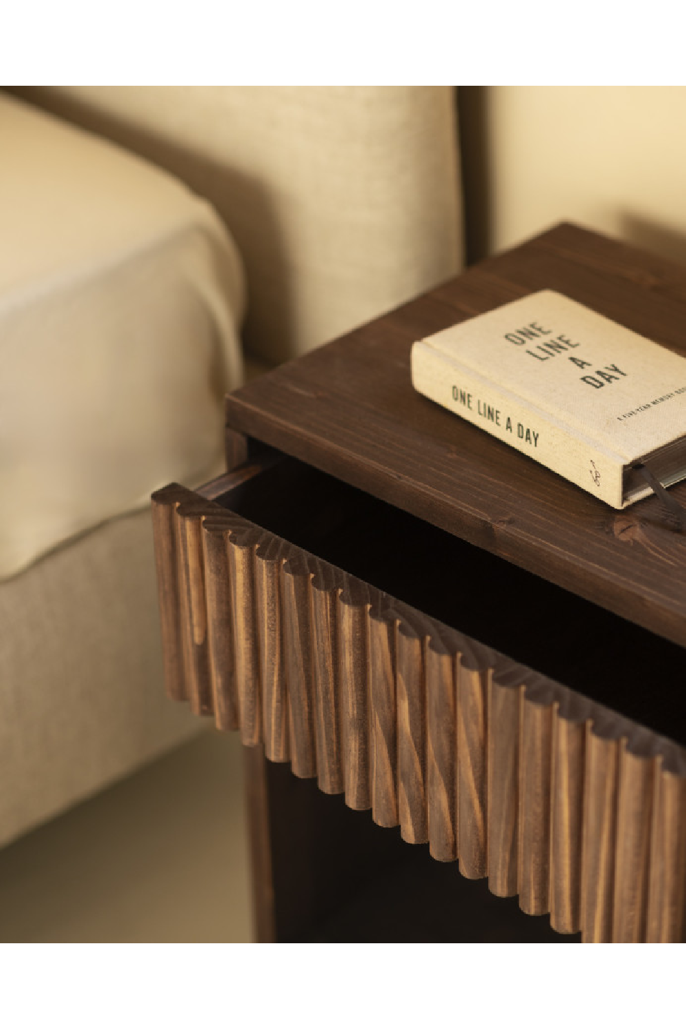 Fluted Drawer Bedside Table | Decowood Bali | Oroa.com