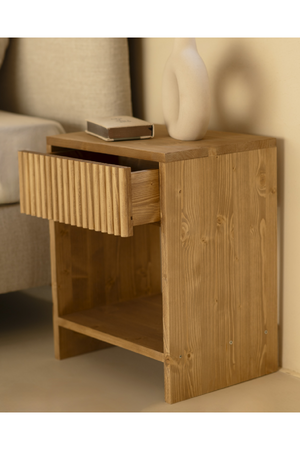 Fluted Drawer Bedside Table | Decowood Bali | Oroa.com