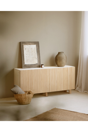 Fluted Wood Sideboard | Decowood Bali | Oroatrade.com