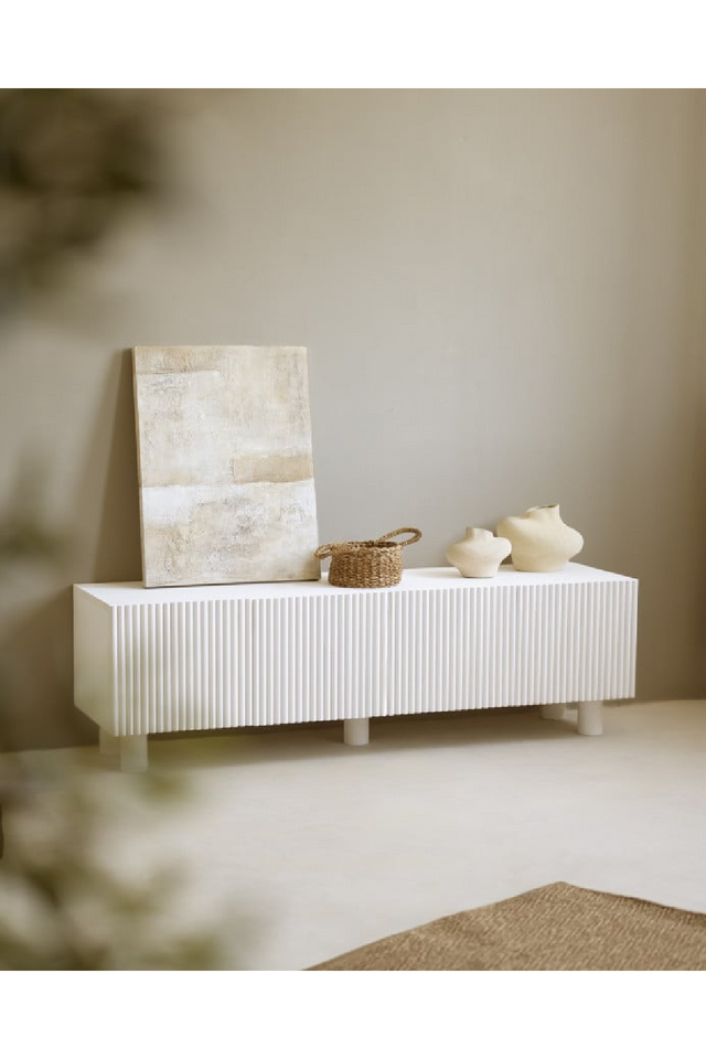 Fluted Wood TV Stand | Decowood Bali | Oroa.com