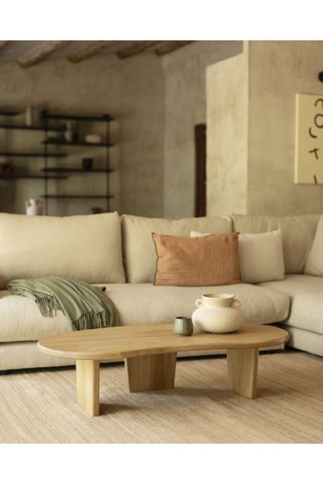 Pebble-Shaped Poplar Coffee Table | Decowood Bimba | Oroa.com