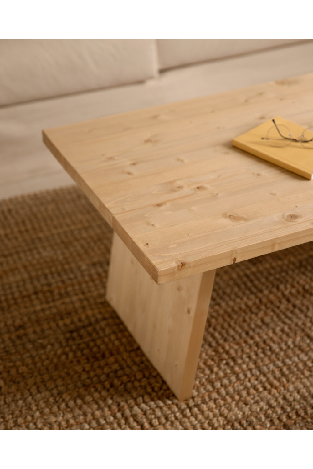 Pine Wood Coffee Table | Decowood Frida II | Oroa.com