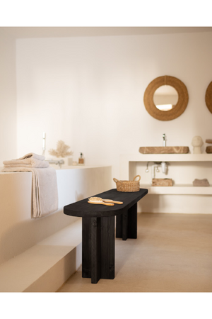 Oval Solid Wood Bench | Decowood Tokyo | Oroa.com