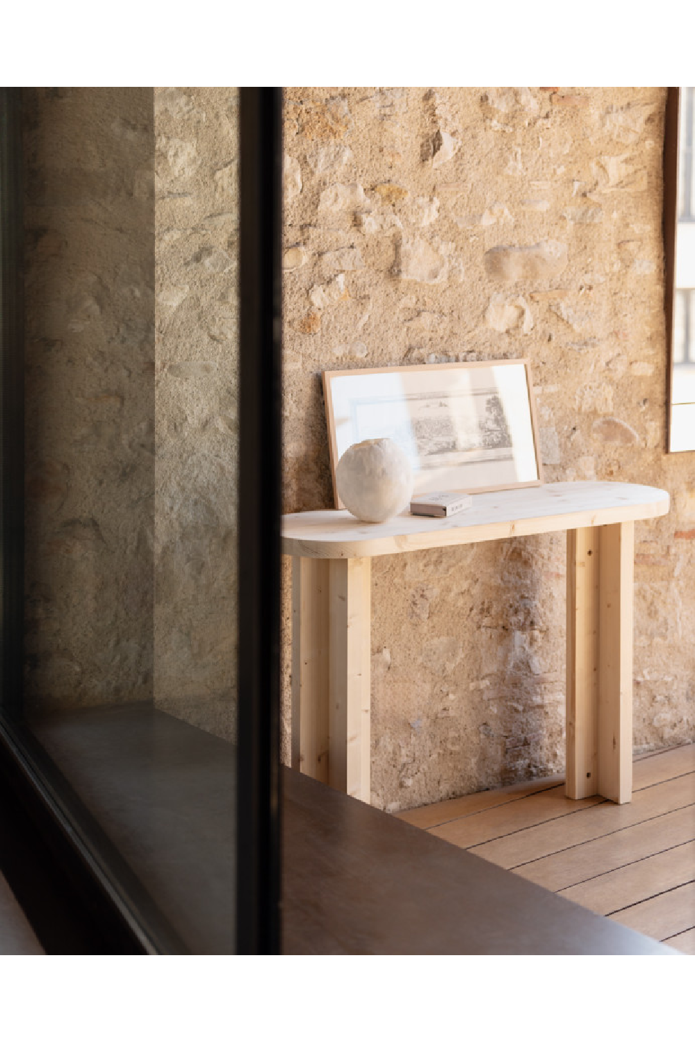 Japandi Oval Console Table | Decowood Tokyo | Oroa.com