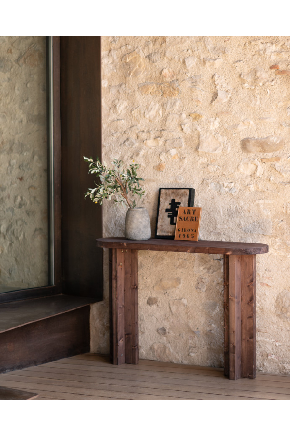 Japandi Oval Console Table | Decowood Tokyo | Oroa.com