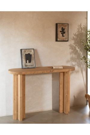Japandi Oval Console Table | Decowood Tokyo | Oroa.com