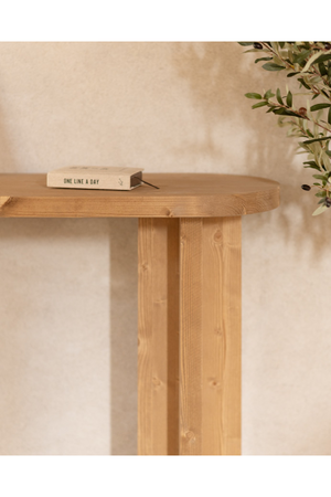Japandi Oval Console Table | Decowood Tokyo | Oroa.com