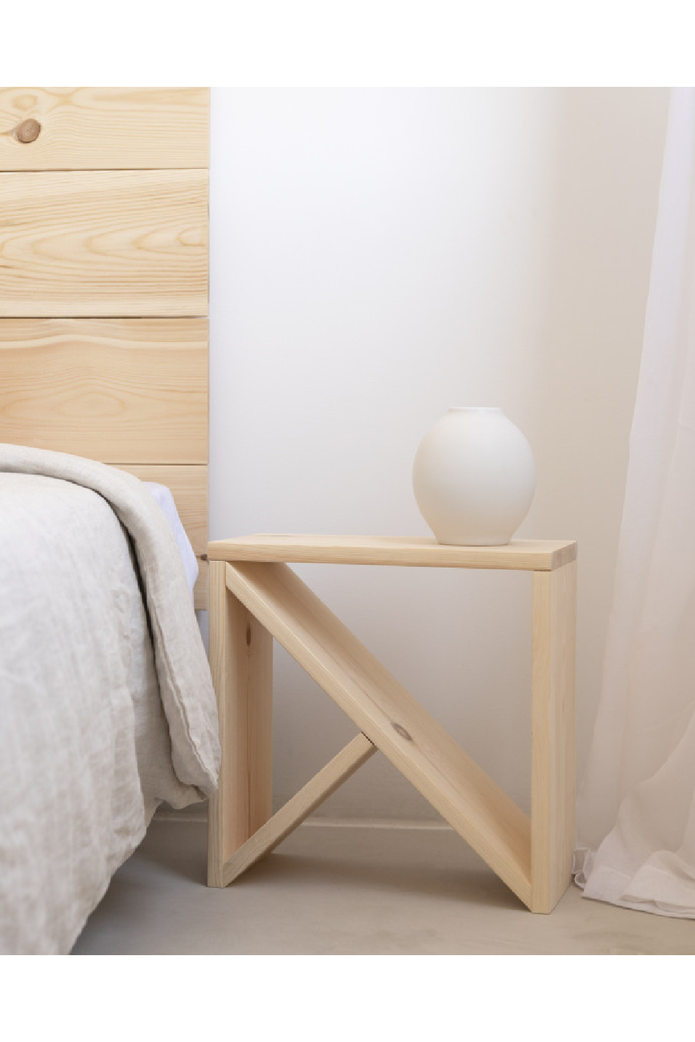 Solid Pine Side Tables (2) | Decowood Stoke | OROA.com