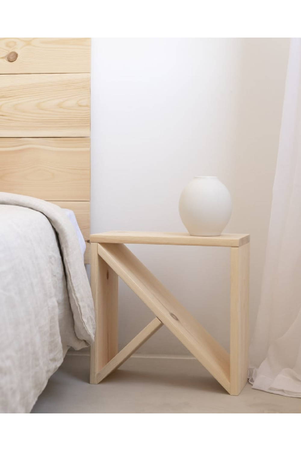 Solid Pine Side Table | Decowood Stoke | OROA.com