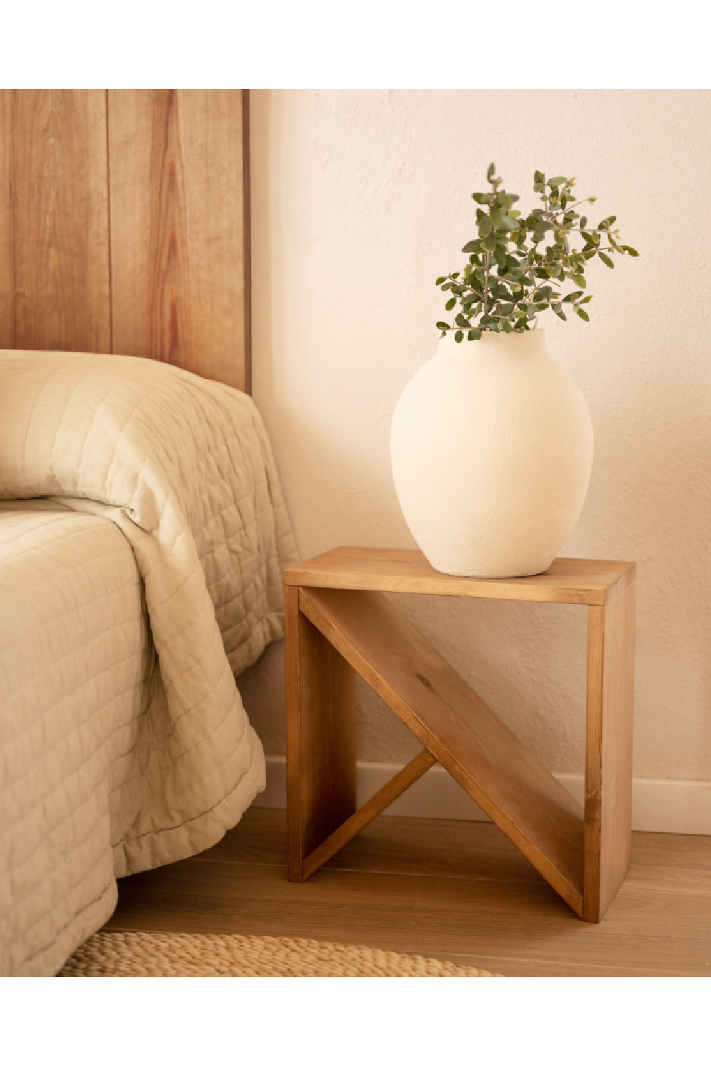 Solid Pine Side Table | Decowood Stoke | OROA.com