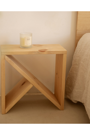 Solid Pine Side Tables (2) | Decowood Stoke | OROA.com