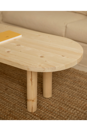 Tinted Wood Oval Coffee Table | Decowood Gina | Oroa.com