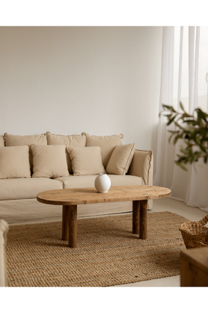 Tinted Wood Oval Coffee Table | Decowood Gina | Oroa.com