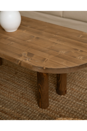 Tinted Wood Oval Coffee Table | Decowood Gina | Oroa.com