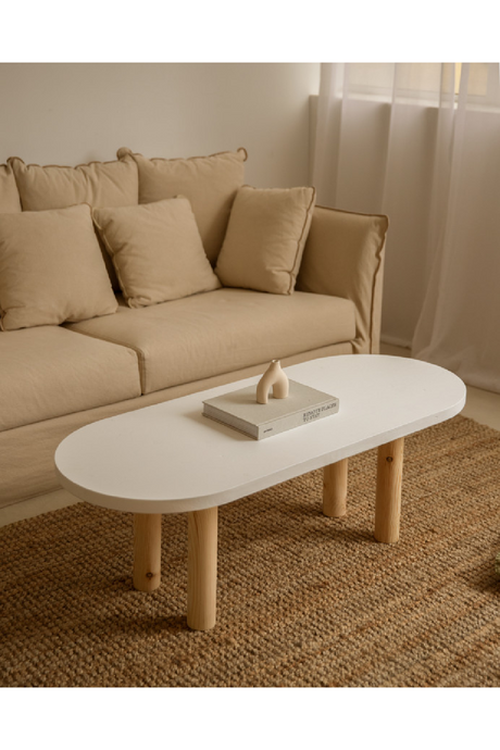 Tinted Wood Oval Coffee Table | Decowood Gina | Oroa.com