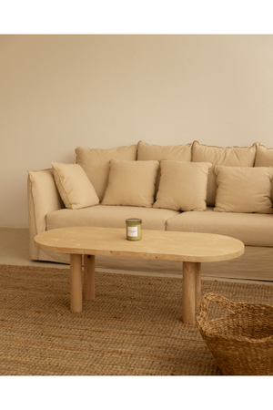 Tinted Wood Oval Coffee Table | Decowood Gina | Oroa.com