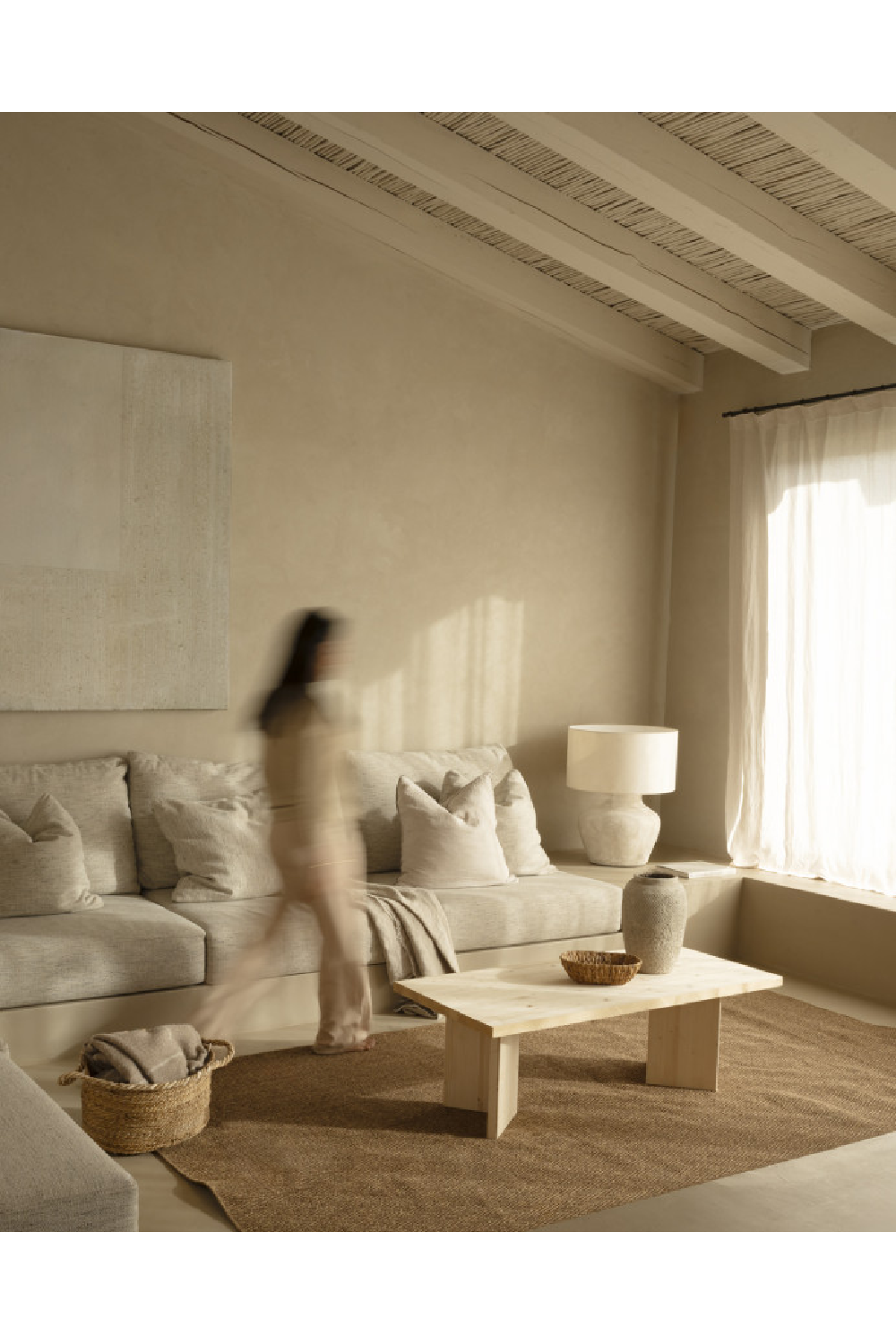 Rectangular Fir Wood Coffee Table | Decowood Kyoto | Oroa.com