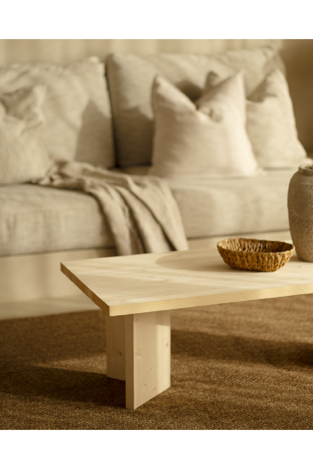 Rectangular Fir Wood Coffee Table | Decowood Kyoto | Oroa.com