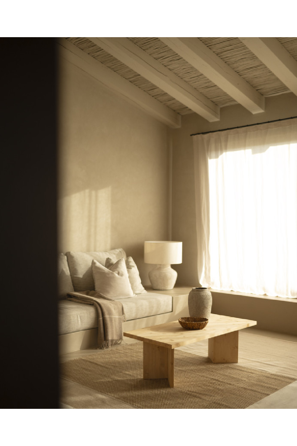 Rectangular Fir Wood Coffee Table | Decowood Kyoto | Oroa.com