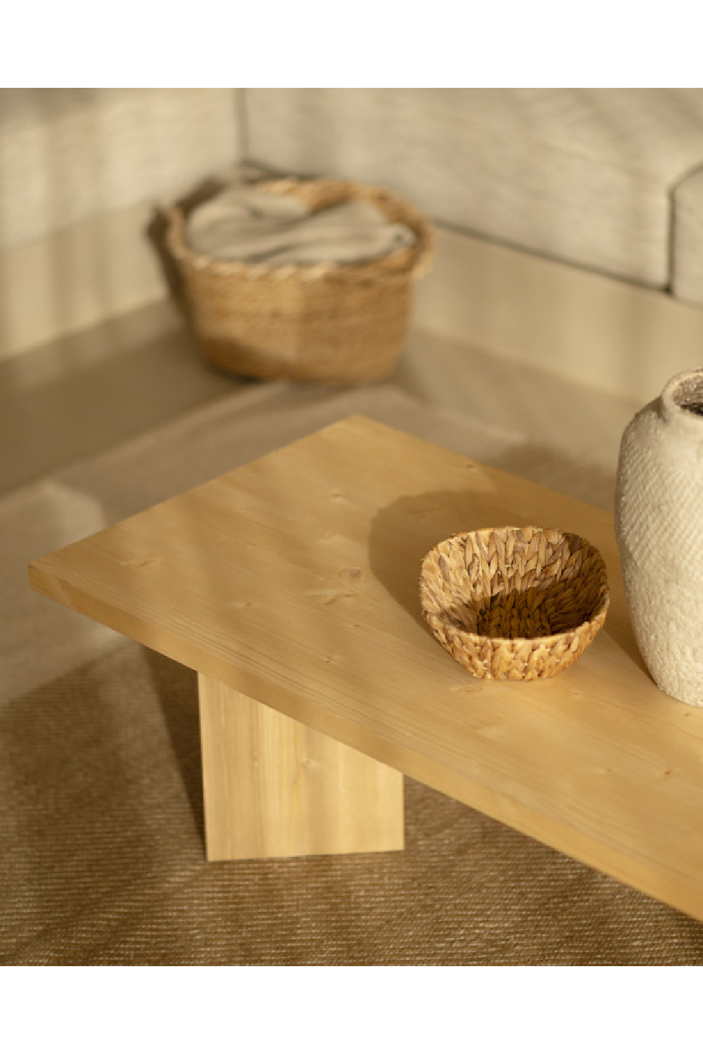 Rectangular Fir Wood Coffee Table | Decowood Kyoto | Oroa.com