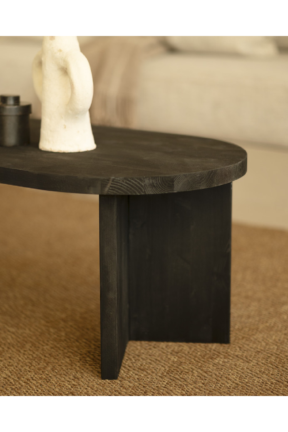 Oval Wood Coffee Table | Decowood Osaka | Oroa.com