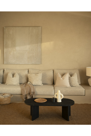 Oval Wood Coffee Table | Decowood Osaka | Oroa.com