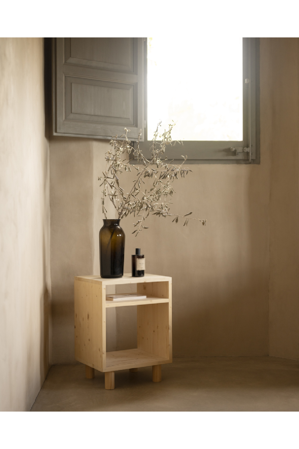 Minimalist Wooden Nightstand | Decowood Hera | Oroa.com