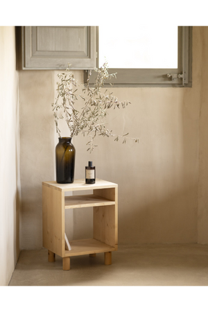 Minimalist Wooden Nightstand | Decowood Hera | Oroa.com