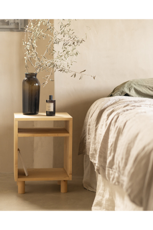 Minimalist Wooden Nightstand | Decowood Hera | Oroa.com