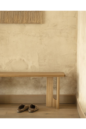 Varnished Poplar Wood Bench | Decowood Lua | Oroa.com