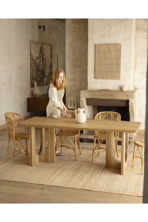 Varnished Poplar Wood Dining Table | Decowood Lua | Oroa.com