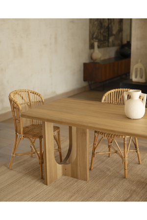 Varnished Poplar Wood Dining Table | Decowood Lua | Oroa.com