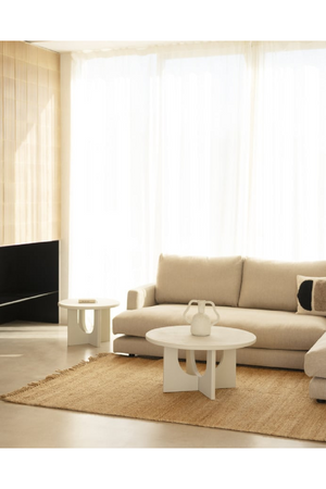 Round Microcement Coffee Table | Decowood Lua | Oroa.com