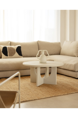 Round Microcement Coffee Table | Decowood Lua | Oroa.com