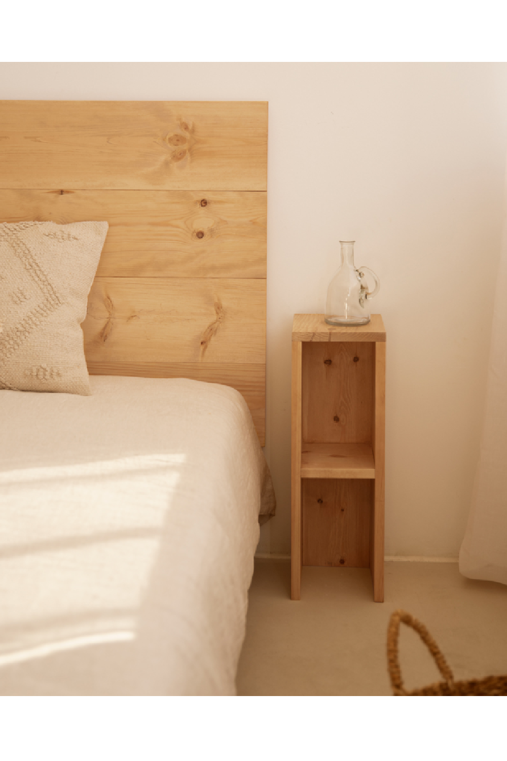 Fir Wood Bedside Table Set (2) | Decowood Lina | Oroa.com