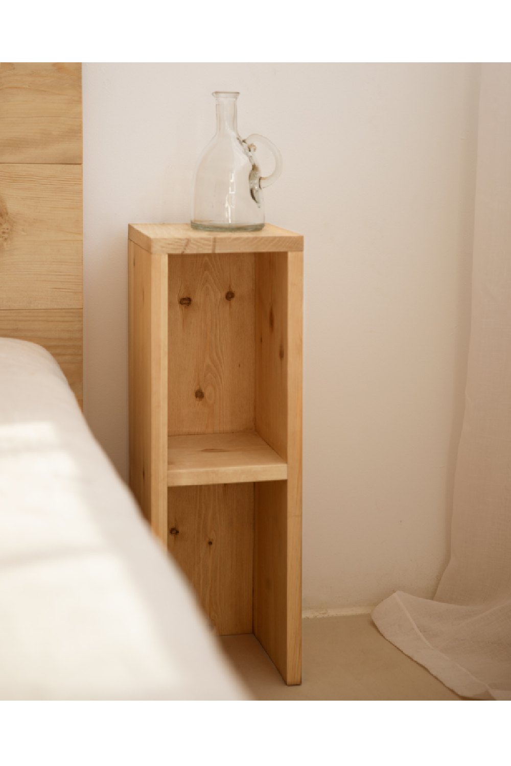 Fir Wood Bedside Table Set (2) | Decowood Lina | Oroa.com