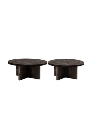 Crossed Base Wooden Coffee Tables (2) | Decowood Tokyo | Oroa.com