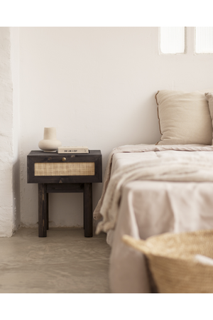 Rattan Drawer Bedside Table Set (2) | Decowood Frida | Oroa.com