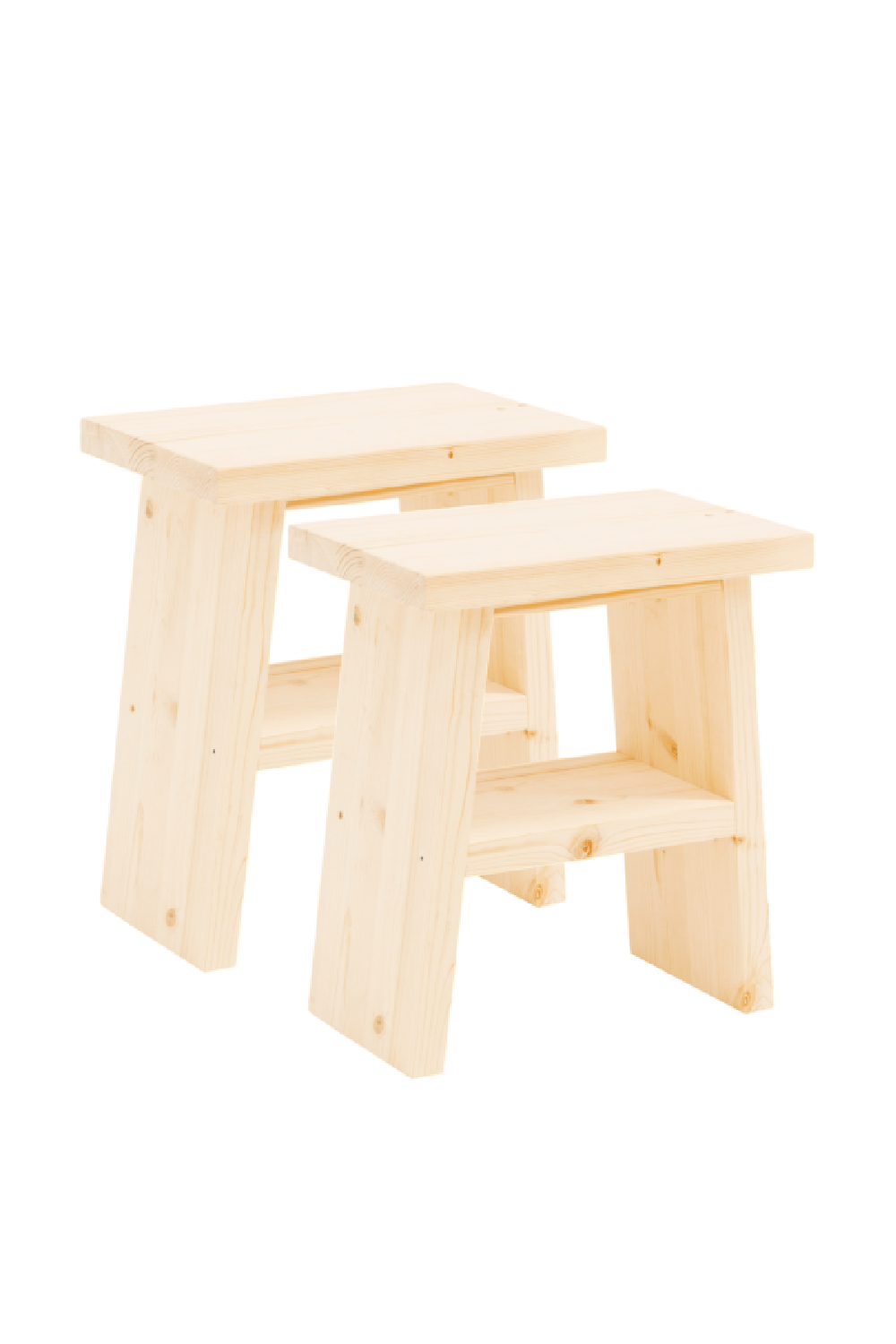 A-Shaped Wooden Side Tables (2) | Decowood Frida | Oroa.com