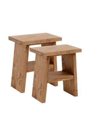 A-Shaped Wooden Side Tables (2) | Decowood Frida | Oroa.com